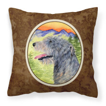 Caroline's Treasures SS8209PW1414 Irish Wolfhound Decorative Canvas Fabric Pillow Large Multicolor