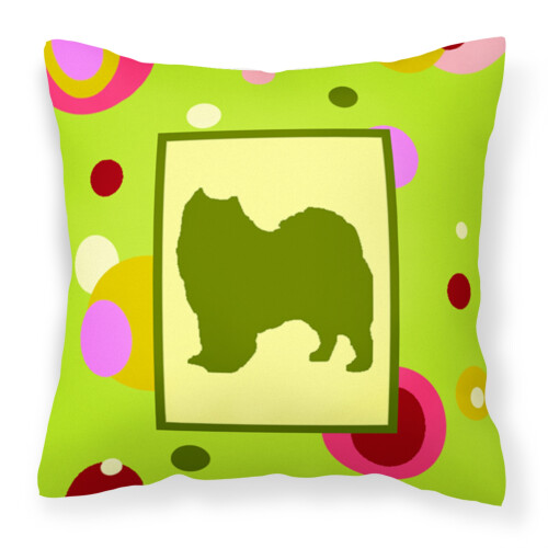 Cuscino Decorativo in Tessuto Canvas Samoyed, Grande, Multicolore