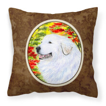 Caroline's Treasures SS8235PW1414 Great Pyrenees Decorative Canvas Fabric Pillow Large Multicolor