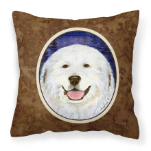 Caroline's Treasures SS8242PW1414 Great Pyrenees Decorative Canvas Fabric Pillow Large Multicolor