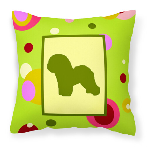 Cuscino Decorativo in Tessuto Canvas Bichon Frise, Grande, Multicolore