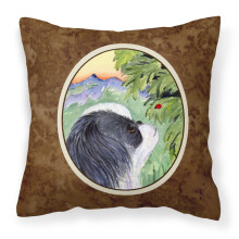 Caroline's Treasures SS8259PW1414 Japanese Chin Decorative Canvas Fabric Pillow Large Multicolor