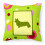 "Cuscino Decorativo in Tessuto Canvas Corgi, Grande, Multicolore" 1