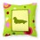 Cuscino Decorativo in Tessuto Canvas Dachshund, Grande, Multicolore 1