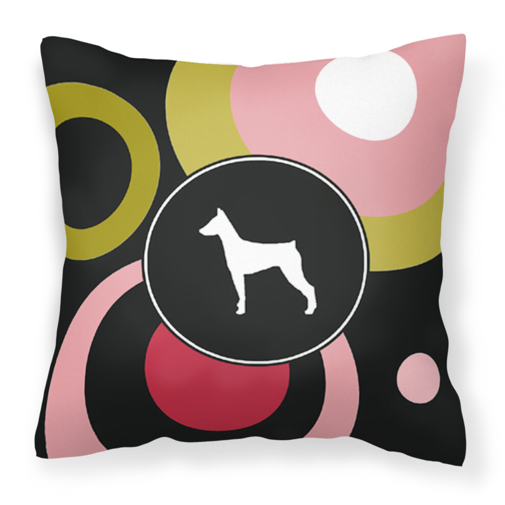 ""Caroline's Treasures KJ1078PW1414 Duitse Pinscher Decoratief Canvas Stoffen Kussen Groot Veelkleurig""-image