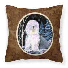 Caroline's Treasures SS8409PW1414 L tkov vank Starry Night Old English Sheepdog, velk , viacfarebn