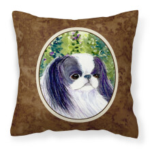 Caroline's Treasures SS8730PW1414 Japanese Chin Decorative Canvas Fabric Pillow Large Multicolor