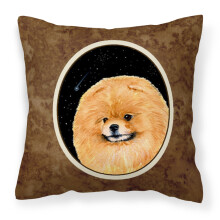 Caroline's Treasures SS8481PW1414 Dekorat vny vank z pl tna s mot vom Pomeranian Starry Night, velk , viacfarebn