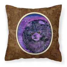 Caroline's Treasures SS8501PW1414 Dekorat vny vank z pl tna s mot vom Pomeranian Starry Night, velk , viacfarebn