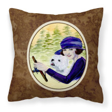 Caroline's Treasures SS8532PW1414 ena of ruje so svoj m l tkov m vank om Westie, velk , viacfarebn