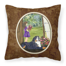 Caroline's Treasures SS8535PW1414 Vank       s mot   vom dievcatka a bernsk   ho sala   n   ckeho psa, velk   , viacfarebn