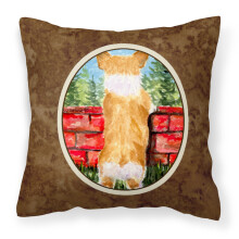 Caroline's Treasures SS8870PW1414 Dekorat vny pl ten vank s mot vom corgi, velk , viacfarebn