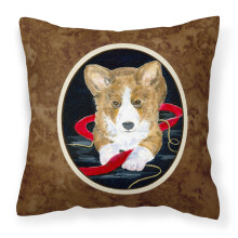 Caroline's Treasures SS8570PW1414 Dekorat vny pl ten vank s mot vom corgi, velk , viacfarebn