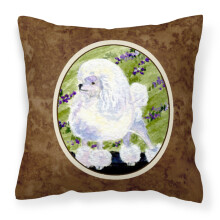 Caroline's Treasures SS8620PW1414 Poodle Decorative Canvas Fabric Pillow Large Multicolor