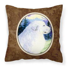 Caroline's Treasures SS8980PW1414 Great Pyrenees Decorative Canvas Fabric Pillow Large Multicolor