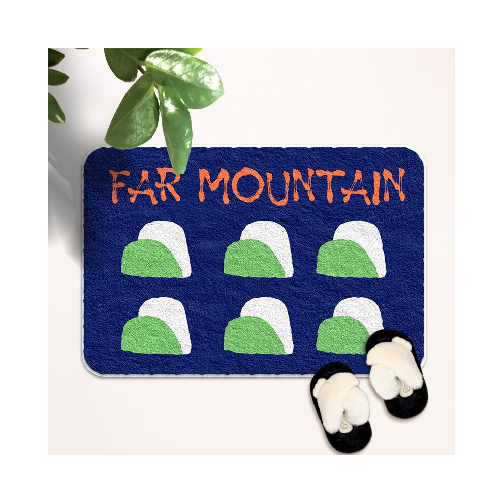 (A-1, 50X80cm 19.7X31.5in) Internet celebrity "Hi! Mountain" American style living room bedroom study bedside carpet bathroom door absorbent floor mat