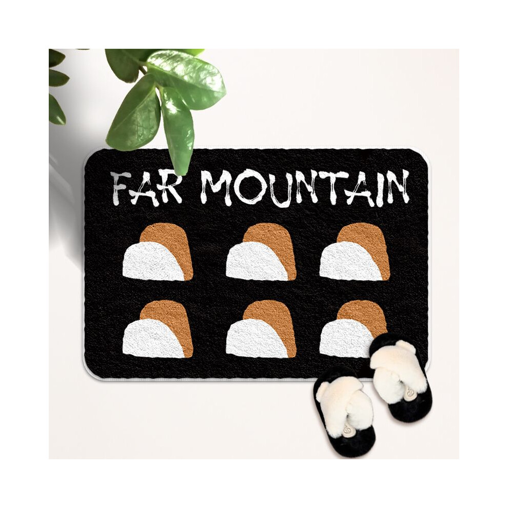 (A-2, 40X60cm 15.7X23.6in) Internet celebrity "Hi! Mountain" American style living room bedroom study bedside carpet bathroom door absorbent floor mat