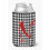 Letter N Initial Monogram - Houndstooth Black Can or Bottle Beverage Insulator Hugger 1
