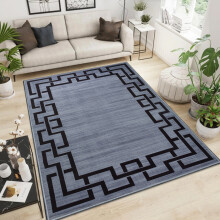 (120x170 cm (4 ft x 4 ft 9 in)_Small Rugs For Bedroom Living Room Floor Area, Nico Grey) Grey Non Slip Rugs Printed Carpet Runner Door Mats