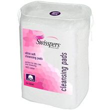 Swisspers Premium ansigtsrensepude 100 % bomuld Ultra bl?d ekstra stor 50 puder pr. genlukkelig pose