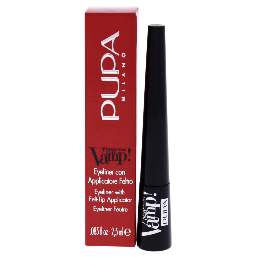 Pupa Milano Vamp! Definition Liner - Eyeliner With Felt Applicator - Matt And Pearly Finishes - Precise Flawless And Defined Color - Ultra Pigmented