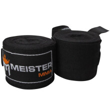 Fasce semielastiche per mani Meister MMA Adult 180 per MMA e Boxe, coppia - Nere