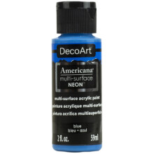 DecoArt Americana Multi-Surface Neon Paint 2-Ounce Blue
