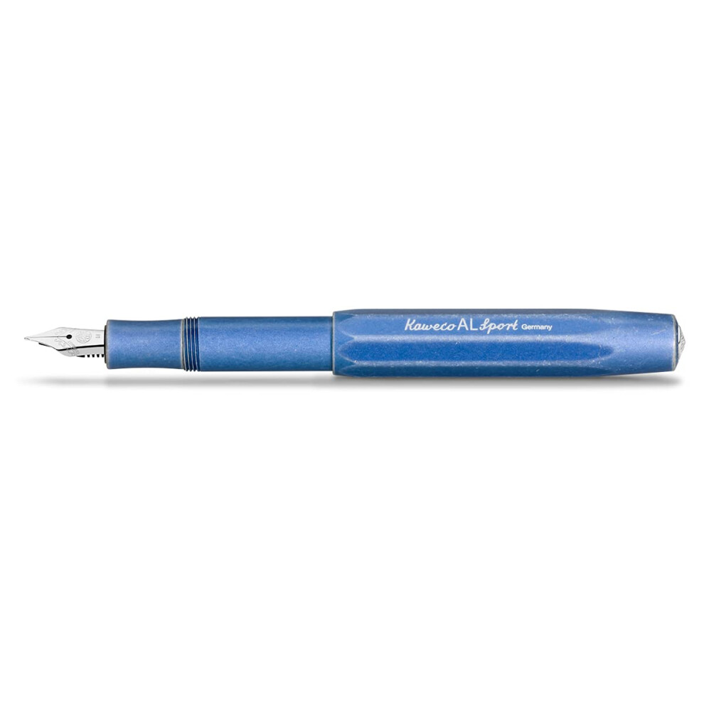 Penna Stilografica Kaweco Al Sport Stonewashed Blue I Penna Stilografica Premium Per Cartucce D'inchiostro I Penna Stilografica Esclusiva 13 Cm I
