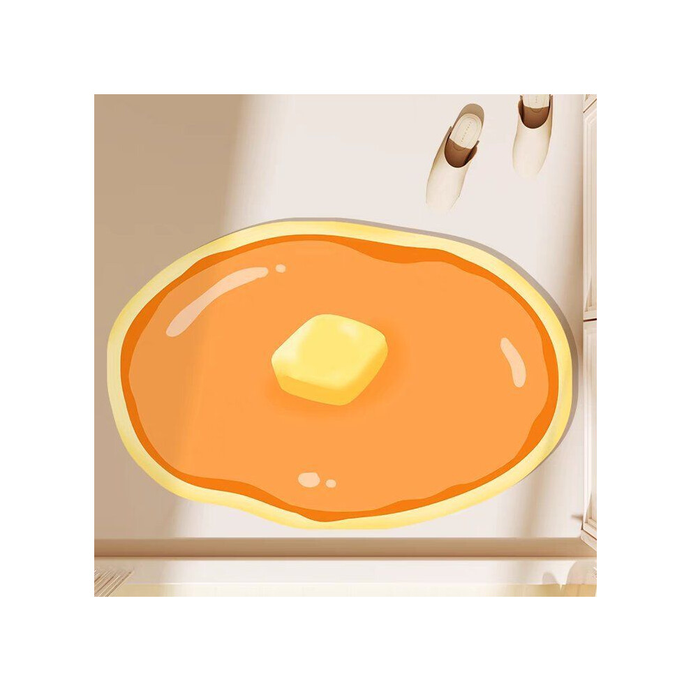 (Big muffin, 50X80cm 19.7x31.5in) Special-shaped bread bathroom floor mat, bathroom quick-drying non-slip small carpet, diatom mud absorbent mat