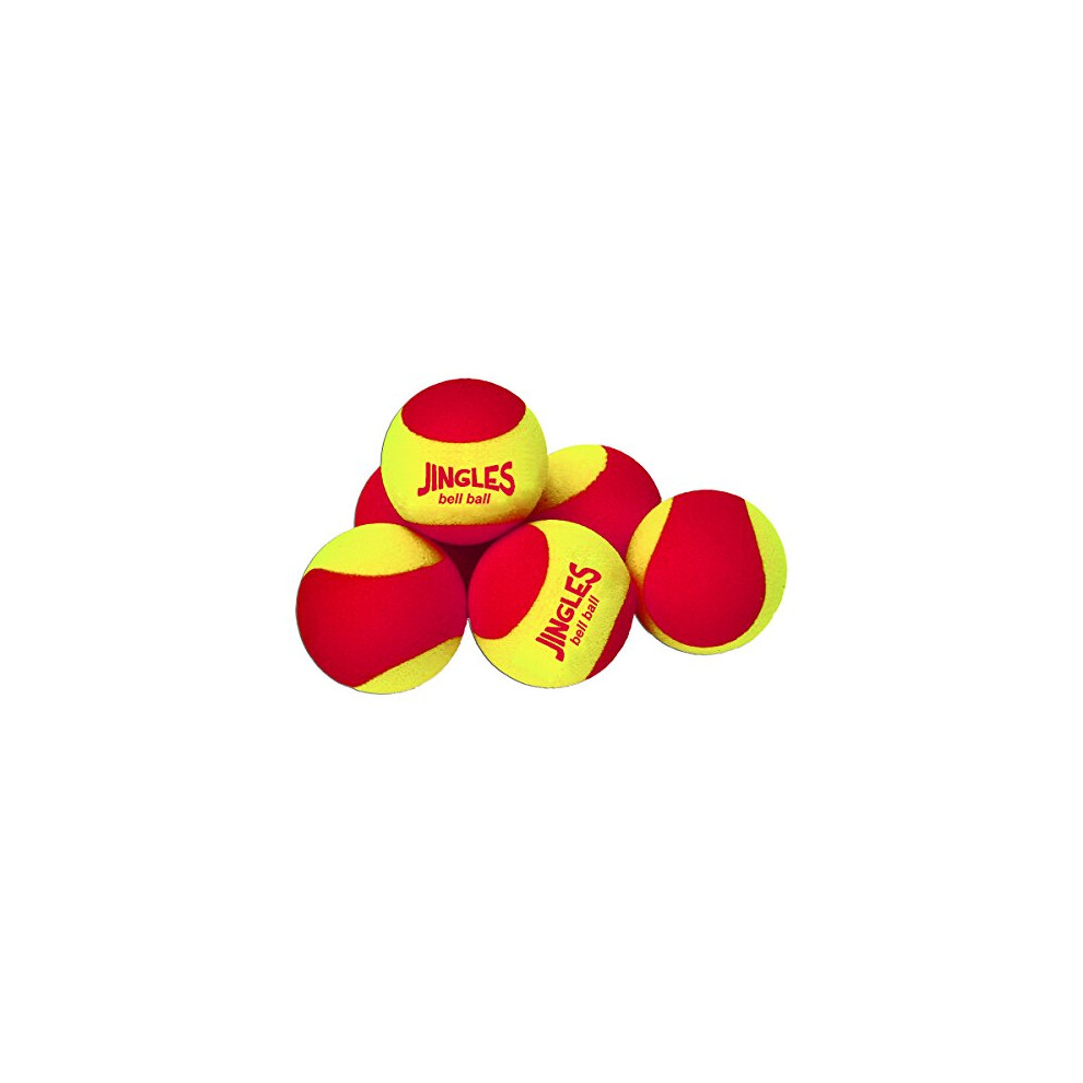Lot de 6 balles de tennis Jingles Bell OnCourt OffCourt - Balles en mousse de la taille d'une balle de softball / Bruit au contact / Con  ues pour les