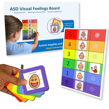 Hvordan har du det med at f?le dig kort -Premium holdbar plastik -kommunikationskort -Visuel skema Kids -Special Education Classroom -autism Lear