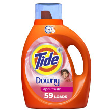 Tide with Downy Wasmiddel Vloeibare Zeep Hoge Effici   ntie HE April Frisse Geur 59 Wasbeurten 92 fl oz