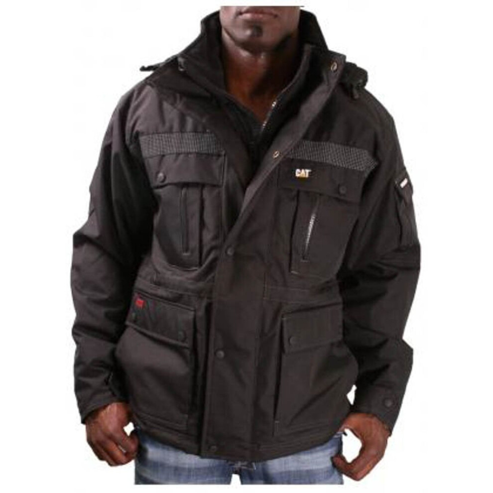 Parka isolante    paisse Caterpillar pour homme, grandes tailles, noir, 4XL