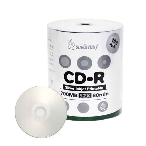 Disco de medios grabables en blanco imprimible con concentrador de ...