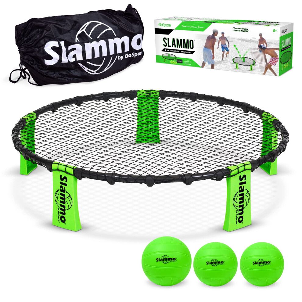 GoSports Slammo Game Set (Includes 3 Balls Carrying Case and Rules) - Outdoor Lawn Beach & Tailgating Roundnet Game for Kids Teens & Adults-image-OPC-PDTTXR8-NEW