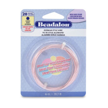Beadalon Wickeldraht im deutschen Stil, rund, Rosgold, 20 Gauge, 6 m / 19,7 ft
