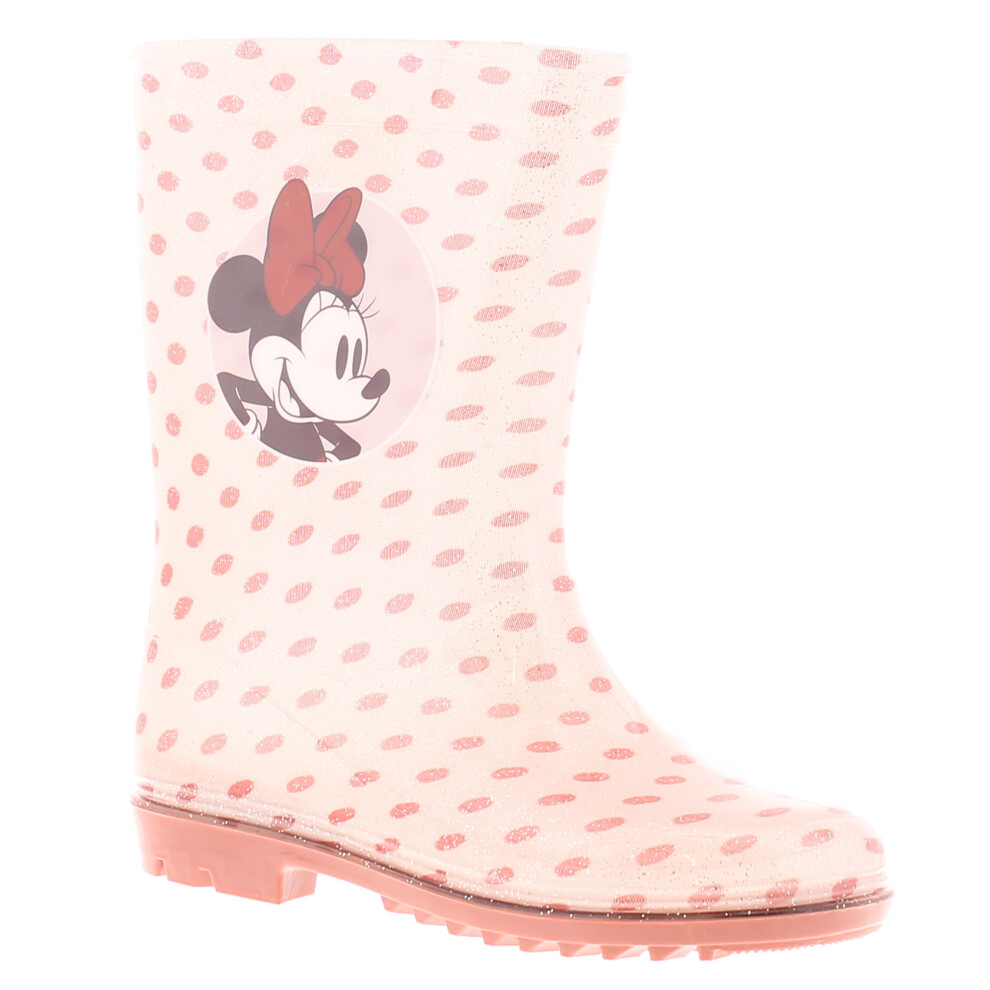 (White, 11 (Children's)) Minnie Mouse Dotty Girls' Boots UK Size