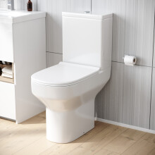 Nes Home Modern Comfort Height Close Coupled Toilet Cistern & Soft Close Seat