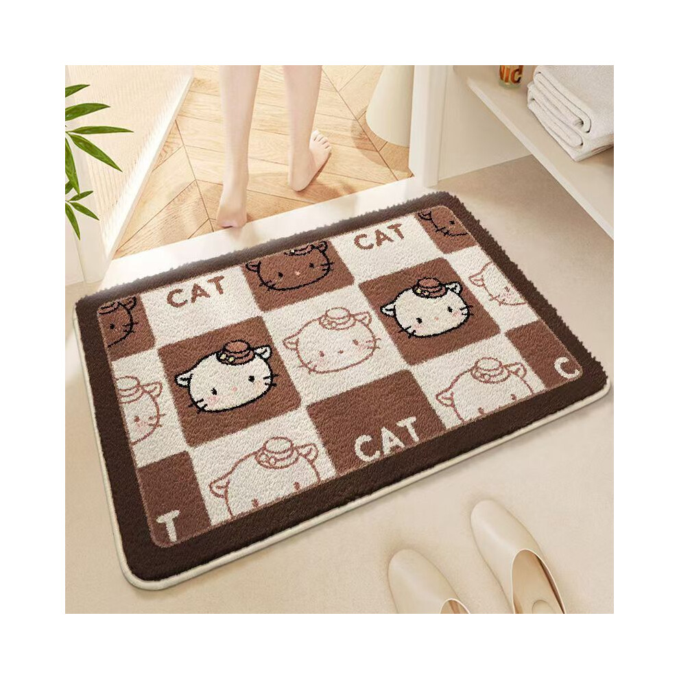 (So many Katie, 80x120cm31.5x47.2in) Cartoon bathroom floor mat plush soft imitation cashmere carpet bedroom bathroom floor mat