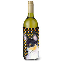 Chihuahua Candy Corn Halloween Portr?t Vinflaske Beverage Insulator Beverage Insulator Hugger SS4311LITERK