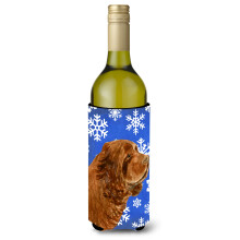 Sussex Spaniel Vinter Snefnug Ferie Vinflaske Drik Isolator Drik Isolator Hugger