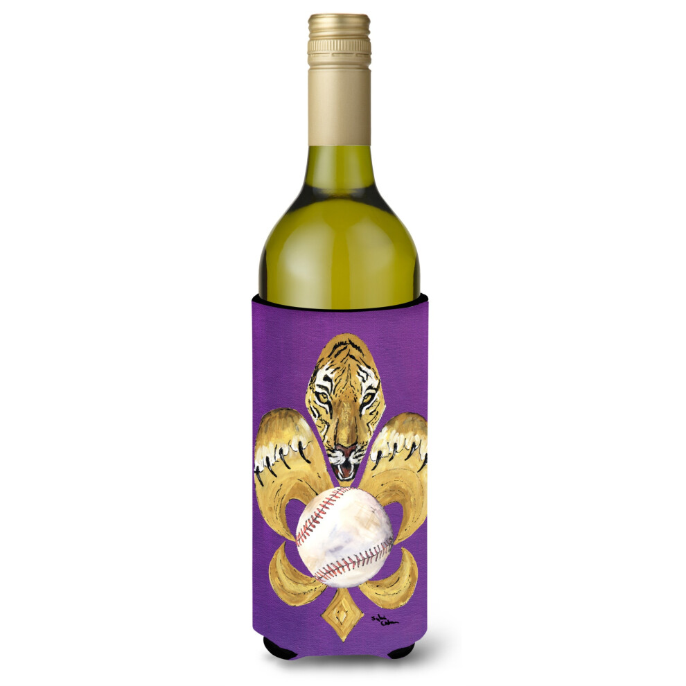 Isolateur De Boisson Pour Bouteille De Vin De Baseball Tiger Fleur De Lys-image