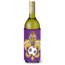 Tiger Fleur de lis Soccer Wine Bottle Beverage Insulator Beverage Insulator Hugger