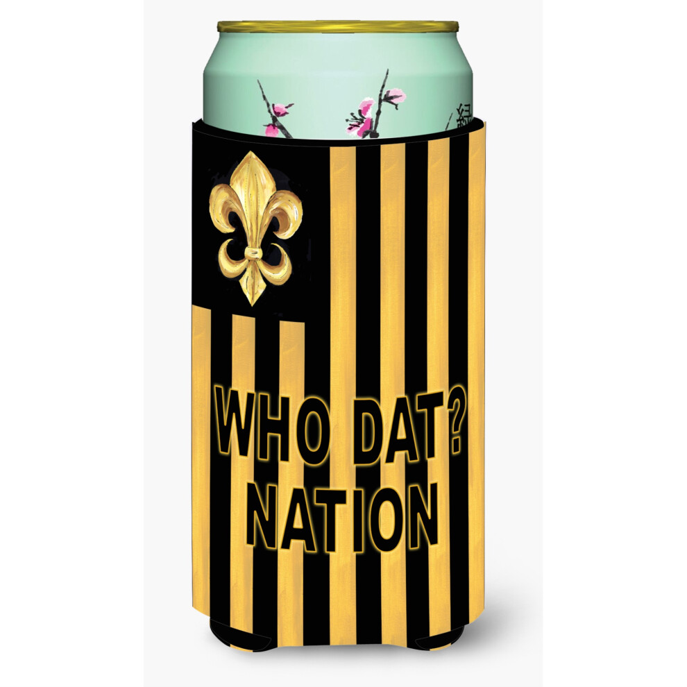 Zwart En Goud Fleur De Lis Nation Tall Boy Drankisolator Drankisolator Hugger-image