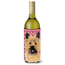 Cairn Terrier Hearts Valentinsdag Portr?t Vinflaske Beverage Insulator Beverage Insulator Hugger