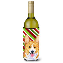 Corgi Candy Cane Holiday Christmas Vinflaske Drikisolator Drikisolator Hugger SS4555LITERK