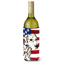 USA amerikansk flag med dalmatisk vinflaske Drikisolator Drikisolator Hugger SS4225LITERK
