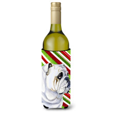 Bulldog Engelsk Candy Cane Ferie Jul Vinflaske Drik Isolator Drik Isolator Hugger