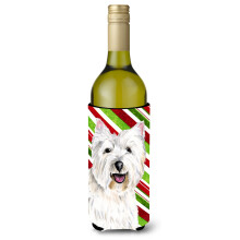 Westie Candy Cane Holiday Christmas Vinflaske Drikisolator Drikisolator Hugger SC9330LITERK
