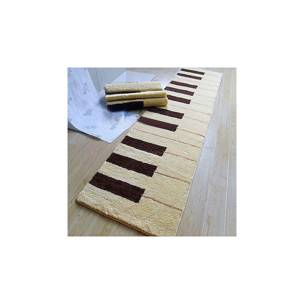 (Light coffee piano, 50X80cm 19.7X31.5in) Piano soundproof plush carpet living room bedroom bay window piano stool chair foot mat thickened floor mat bedside corridor